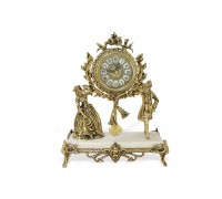 Часы каминные "Пастораль" на мраморной подставке