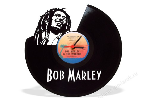 Часы из виниловой пластинки Bob Marley