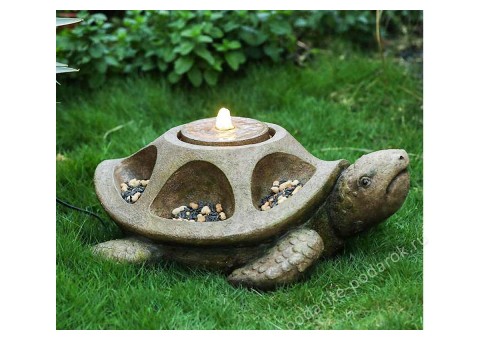 Фонтан декоративный "Черепаха" с подсветкой 26 см