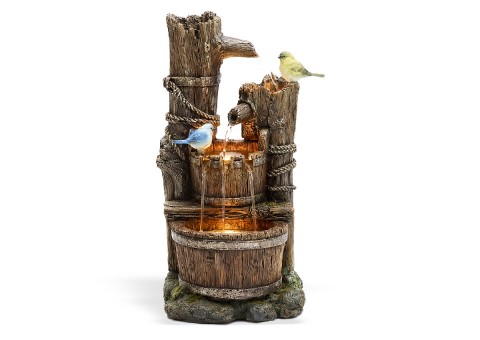 Фонтан садовый "Таёжный родник" с подсветкой 72 см