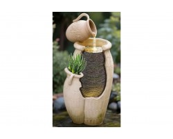 Фонтан декоративный "Каскад Кувшин Модерн" с подсветкой 54 см