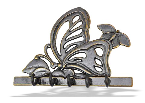 Ключница настенная металлическая "Бабочка"