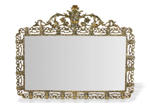 Зеркало настенное большое "Дуэ Кватро Си" золото
